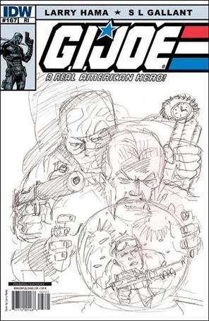 G.I. Joe: A Real American Hero issue 167-C Larry Hama 1:10 Sketch Cover