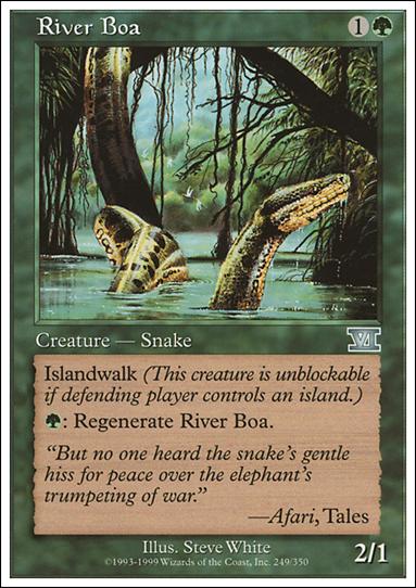 Magic the Gathering: 6th Edition (Base Set) card 249 River Boa