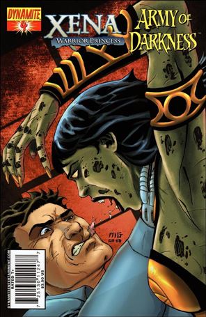 Xena/Army of Darkness: What...Again?! issue 4-B Ash Choking Xena Cover