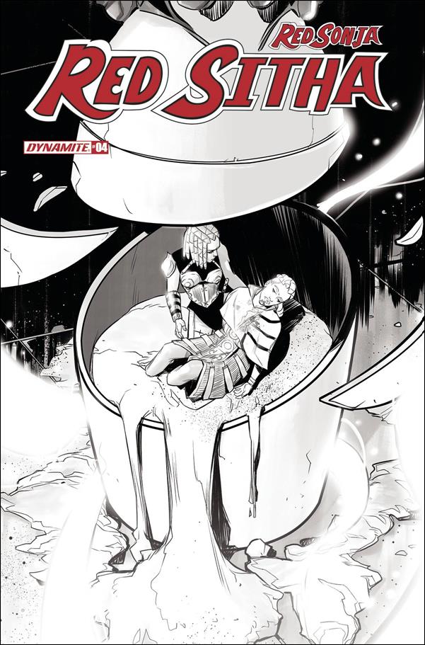 Red Sonja: Red Sitha issue 4-I Valentina Pinti 1:10 Black & White Cover