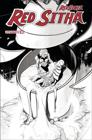Red Sonja: Red Sitha issue 4-I Valentina Pinti 1:10 Black & White Cover