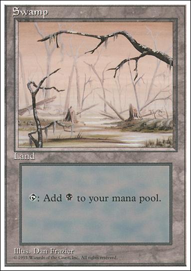 Magic the Gathering: 4th Edition (Base Set) card 366 Swamp