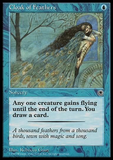 Magic the Gathering: Portal (Base Set) card 44 Cloak of Feathers
