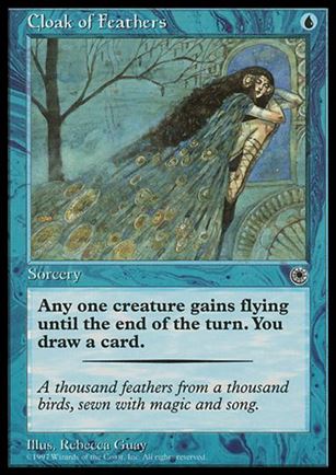 Magic the Gathering: Portal (Base Set) card 44 Cloak of Feathers