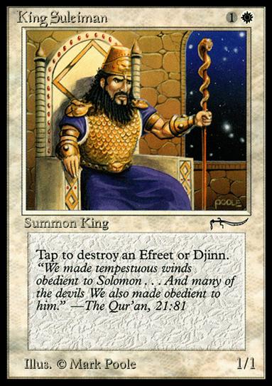Magic the Gathering: Arabian Nights (Base Set) card 6 King Suleiman