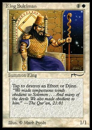 Magic the Gathering: Arabian Nights (Base Set) card 6 King Suleiman