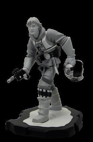 Star Wars Animated Maquettes item 4-B Luke Skywalker (Black & White) 1/500