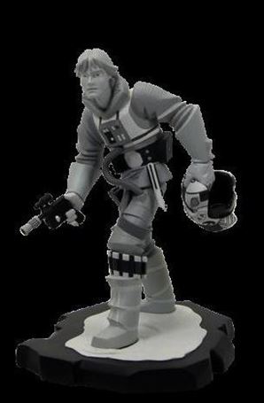 Star Wars Animated Maquettes item 4-B Luke Skywalker (Black & White) 1/500