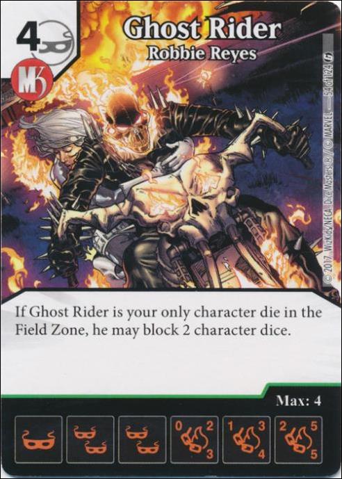 Marvel Dice Masters Guardians of the Galaxy  card 54 Ghost Rider: Robbie Reyes