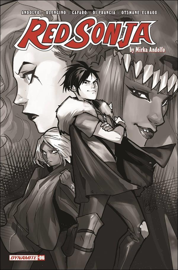 Red Sonja (2021) issue 6-L Mirka Andolfo 1:15 Black & White Cover