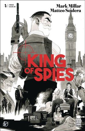 King of Spies issue 4-B Matteo Scalera Black & White Cover