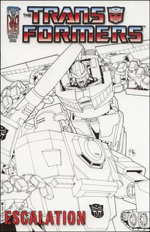 Transformers: Escalation issue 4-C E.J. Su 1:10 Sketch Cover