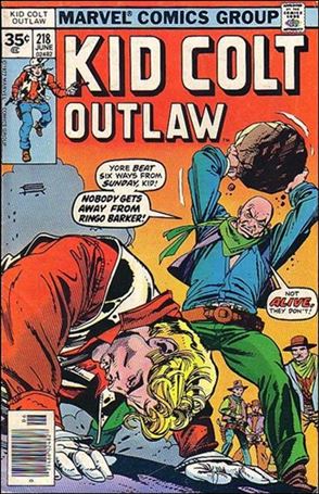 Kid Colt Outlaw  issue 218-B 35 Cent Price Cover