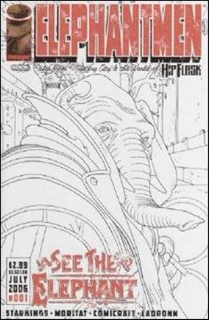 Elephantmen issue 1-B Jose Ladronn Sketch Cover (2nd Printing)