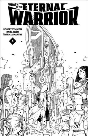 Wrath of the Eternal Warrior issue 4-F David Lafuente 1:50 Black & White Cover 1/400