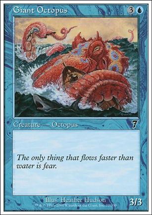 Magic the Gathering: 7th Edition (Base Set) card 77 Giant Octopus