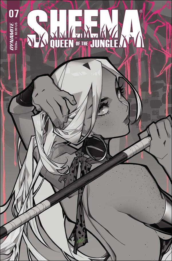 Sheena: Queen of the Jungle (2021) issue 7-K Rose Besch 1:20 Black & White Cover