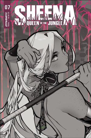 Sheena: Queen of the Jungle (2021) issue 7-K Rose Besch 1:20 Black & White Cover