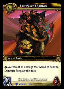 World of Warcraft: Heroes of Azeroth (Base Set) card 279 Saltwater Snapjaw