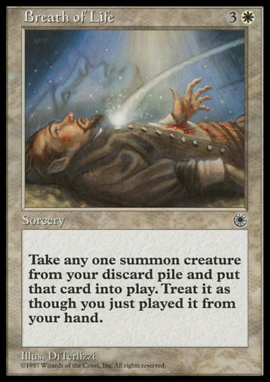 Magic the Gathering: Portal (Base Set) card 10 Breath of Life