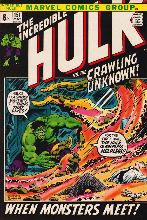 Incredible Hulk (1968) issue 151-B UK Price Cover