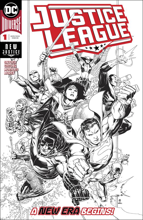 Justice League (2018) issue 1-E Jim Cheung 1:100 Black & White Cover