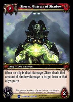 World of Warcraft: Heroes of Azeroth (Base Set) card 259 Skorn, Mistress of Shadow