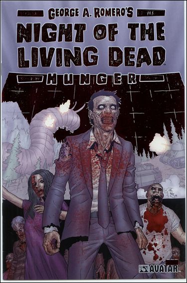 Night of the Living Dead: Hunger issue 1-B Blood Red Foil Cover with signed Poster 1/500