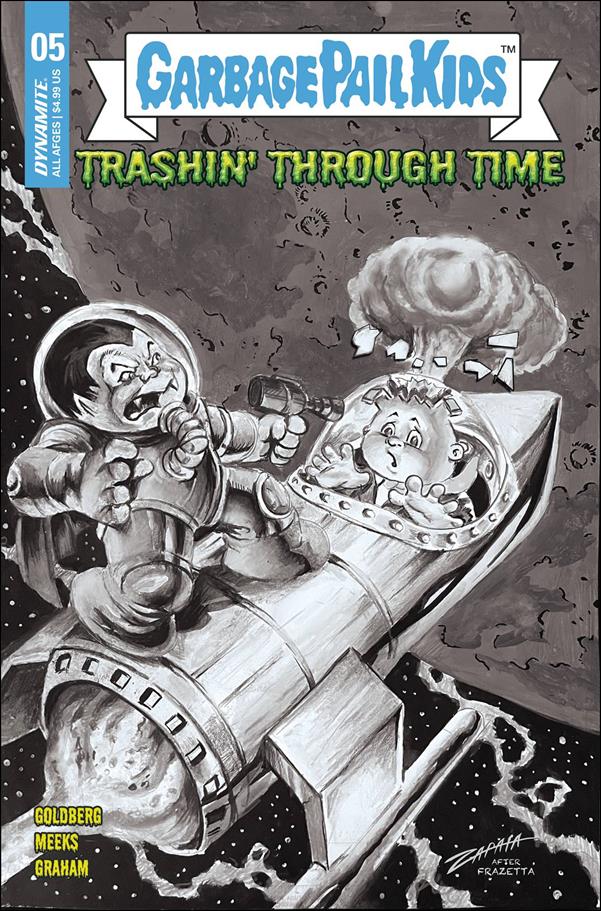 Garbage Pail Kids: Trashin' Through Time issue 5-E Jeff Zapata 1:10 Black and White Cover