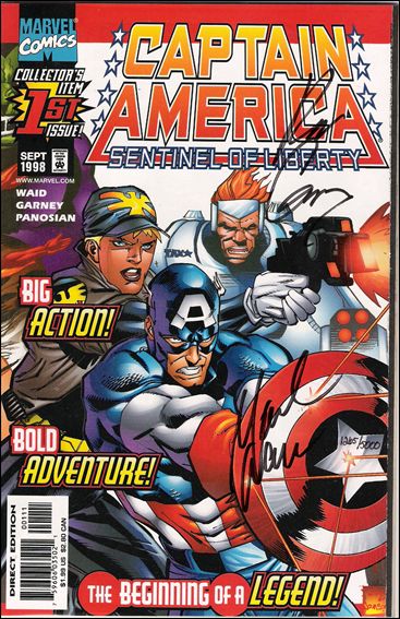 Captain America: Sentinel of Liberty (1998) issue 1-C Dynamic Forces (Signed by Waid & Garney) 1/5000
