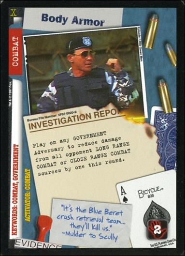 X-Files: The Truth Is Out There (Base Set) card XF97-0020v2 Body Armor