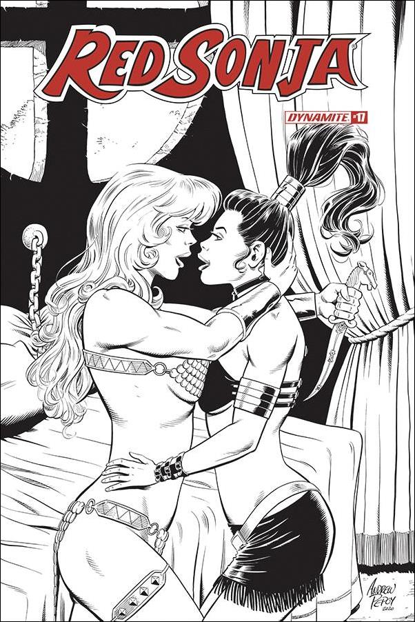 Red Sonja (2019) issue 17-S Andrew Pepoy 1:50 Black & White Seduction Cover