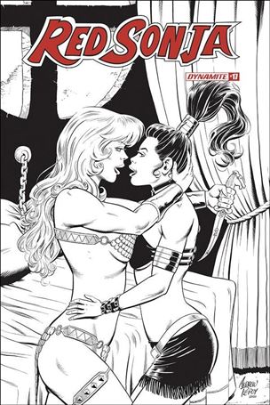 Red Sonja (2019) issue 17-S Andrew Pepoy 1:50 Black & White Seduction Cover