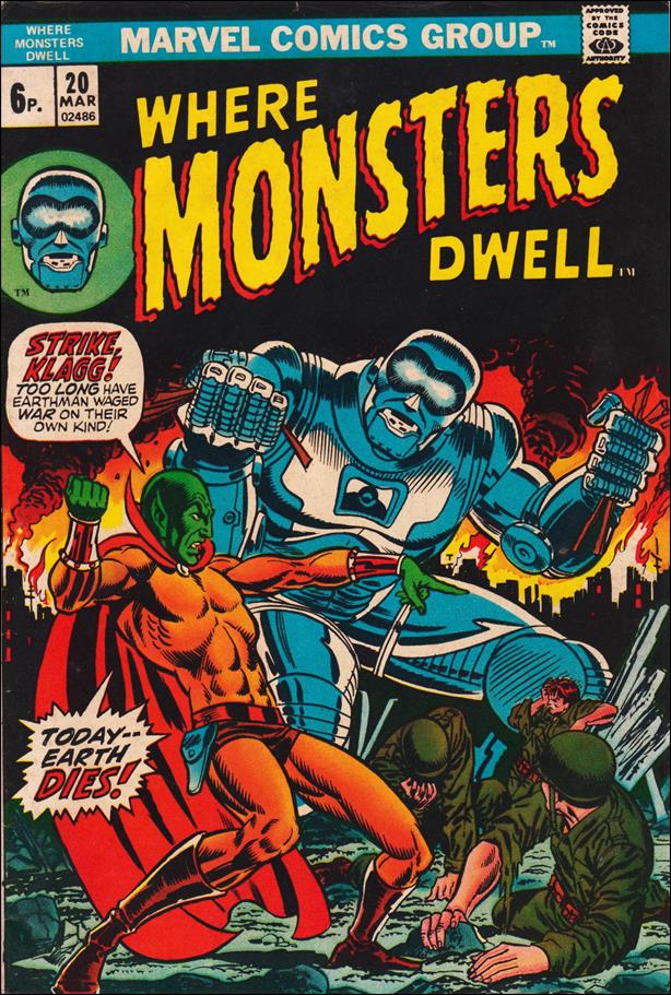 Where Monsters Dwell (1970) issue 20-B UK Price Cover
