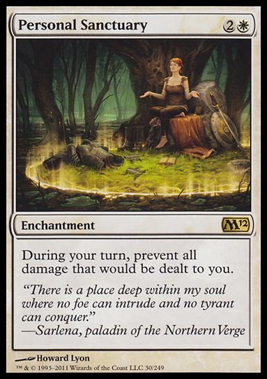 Magic the Gathering: 2012 Core Set (Base Set) card 30 Personal Sanctuary