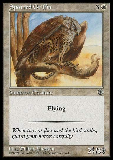 Magic the Gathering: Portal (Base Set) card 28 Spotted Griffin