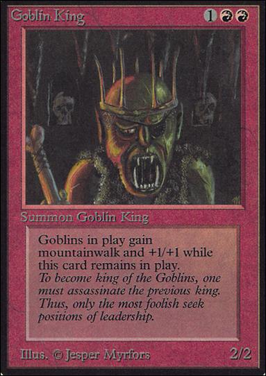 Magic the Gathering: Limited Edition Alpha (Base Set) card 154 Goblin King