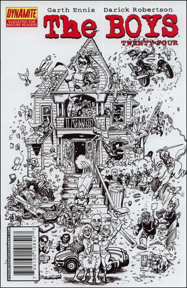 Boys issue 24-C Darick Robertson 1:10 Black and White Cover