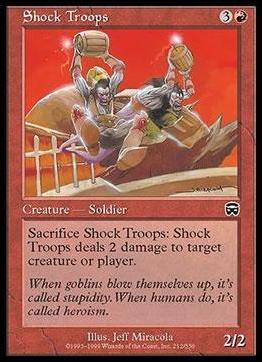 Magic the Gathering: Mercadian Masques (Base Set) card 212 Shock Troops