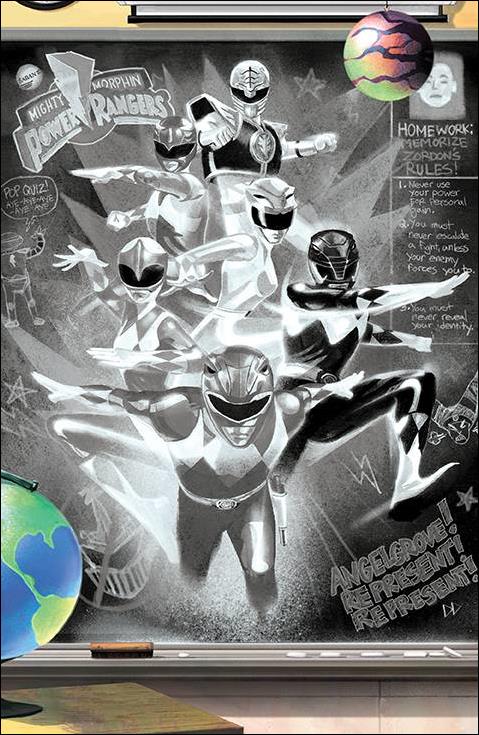 Mighty Morphin issue 13-G Mike Del Mundo 1:10 FOC Reveal Virgin Cover