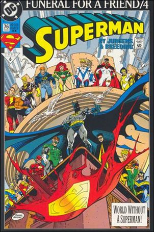 Superman (1987) issue 76-B Yellow & Blue Logo Cover (2nd Printing)