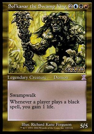 Magic the Gathering: Time Spiral (Timeshifted Subset) card 100 Sol'kanar the Swamp King