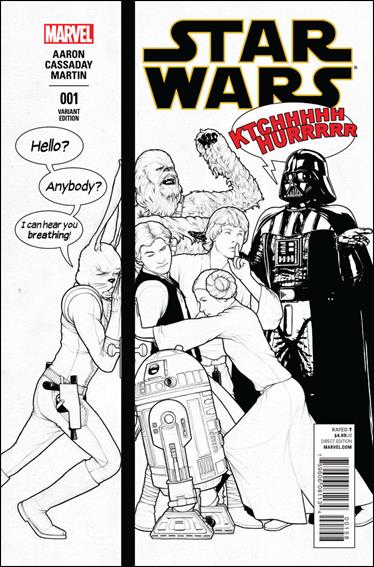 Star Wars (2015) issue 1-O John Tyler Christopher 1:Store Humorous B&W Cover
