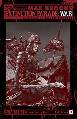 Extinction Parade: War issue 3-D Bloodwashed Cover
