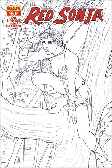 Red Sonja (2013) issue 5-D Jenny Frison 1:15 Black & White Cover