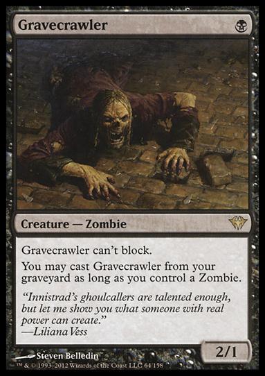 Magic the Gathering: Dark Ascension (Base Set) card 64 Gravecrawler