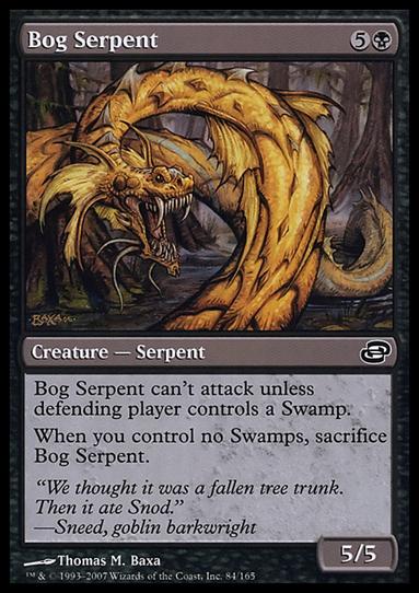 Magic the Gathering: Planar Chaos (Base Set) card 84 Bog Serpent