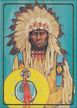 Native Americans: An Epic Struggle of Blood and Courage (Base Set) card 79 Lone Wolf