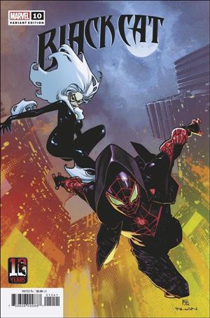 Black Cat (2021) issue 10-C Dike Ruan Miles Morales 10th Anniversary Cover