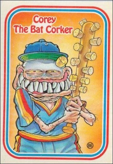 Awsome! All-Stars (Base Set) card 86-B Corey The Bat Corker / Puzzle Back